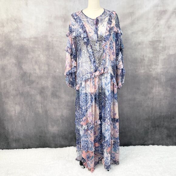 Misa Los Angeles Persephone Maxi Dress Womens Medium Sheer Fairycore‎ Feminine - Picture 1 of 13